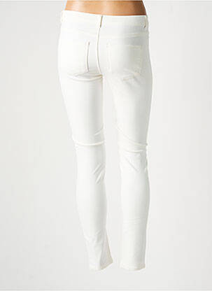 Pantalon slim țesătură poplin mărime normală alb VERO MODA femeie