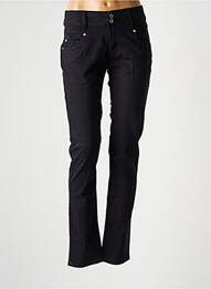 Pantalon slim țesătură poplin mărime normală negru JENSEN femme