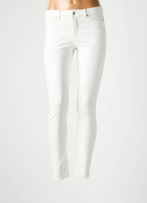 Pantalon slim alb VERO MODA femeie