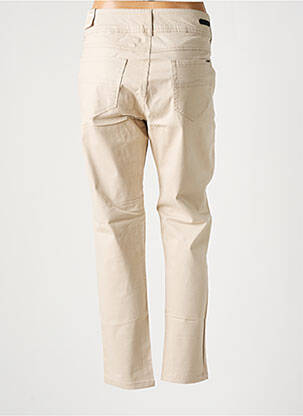 Pantalon drept țesătură poplin bej JENSEN femeie