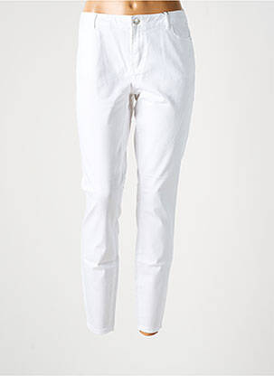 Pantalon drept talie elastică alb VERO MODA femeie