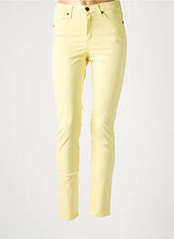 Pantalon slim țesătură poplin galben LCDN femme