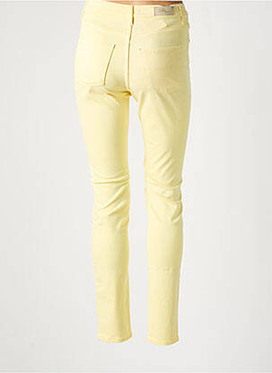 Pantalon slim țesătură poplin galben LCDN femeie