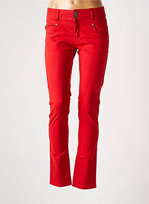 Pantalon slim buzunare portocalie JENSEN femeie
