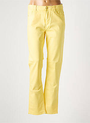 Pantalon slim buzunare galben NEW MAN femeie