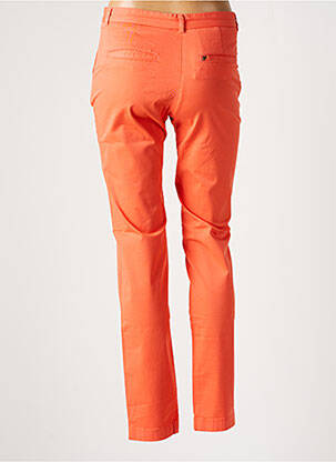 Pantalon slim țesătură poplin portocalie NEW MAN femeie