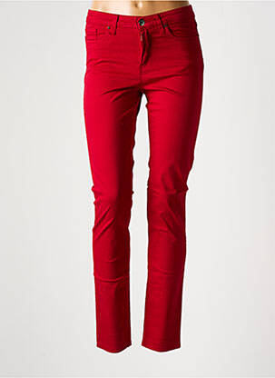 Pantalon slim buzunare roșu LCDN femeie