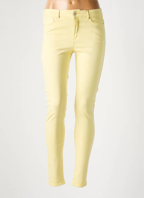 Pantalon slim galben VERO MODA femeie
