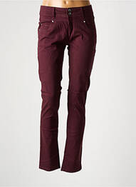 Pantalon slim țesătură poplin violet JENSEN femme