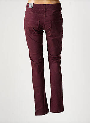 Pantalon slim țesătură poplin violet JENSEN femeie