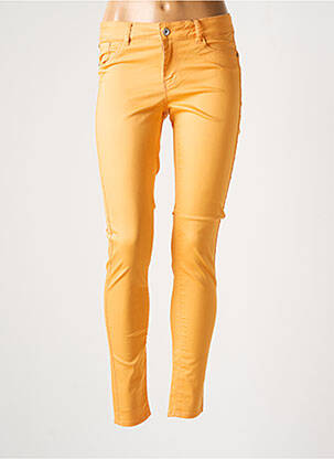 Pantalon drept talie elastică portocaliu VERO MODA femeie