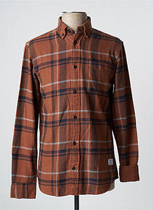 Cămașă cu mâneci lungi maro JACK & JONES bărbat