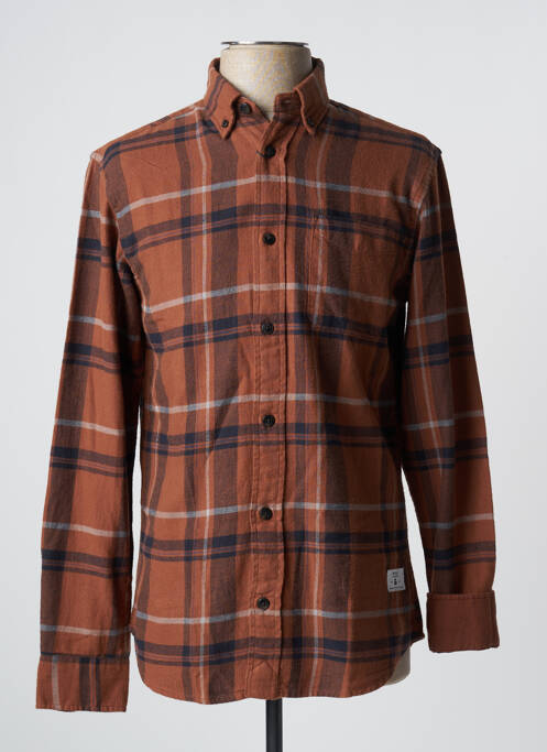 Cămașă cu mâneci lungi maro JACK & JONES bărbat