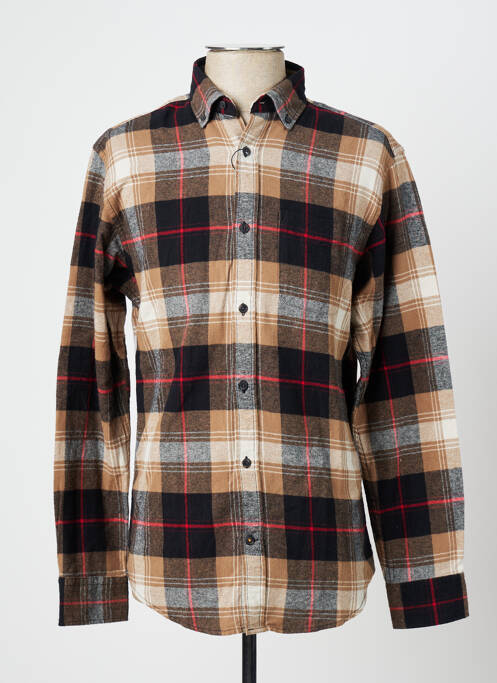 Cămașă cu mâneci lungi maro JACK & JONES bărbat