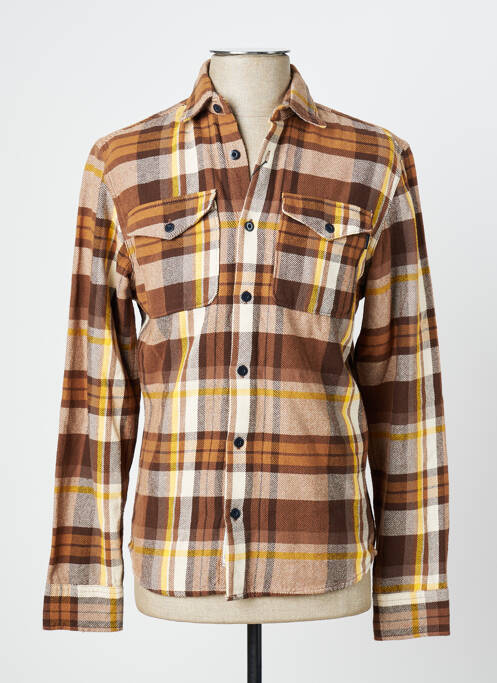 Cămașă cu mâneci lungi maro JACK & JONES bărbat