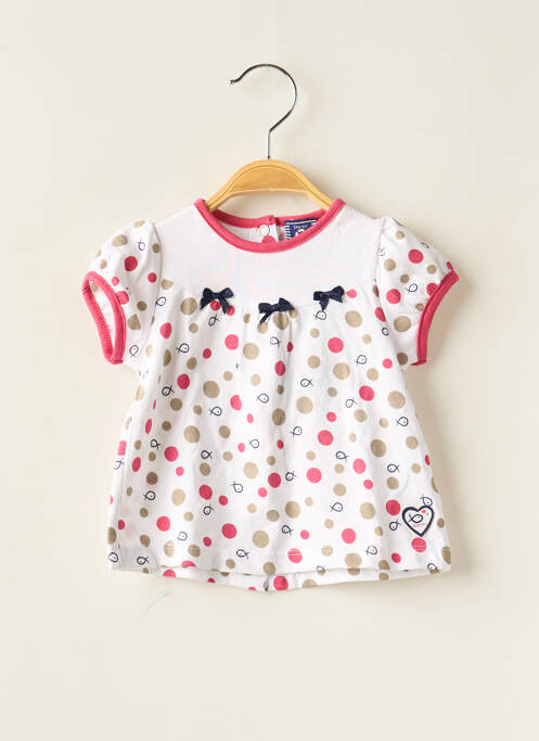 Tricou alb ELLE EST OU LA MER fată