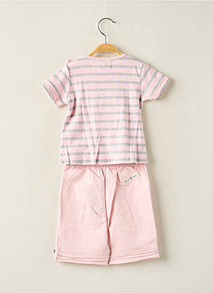 Set pantaloni croială dreaptă roz ELLE EST OU LA MER fille