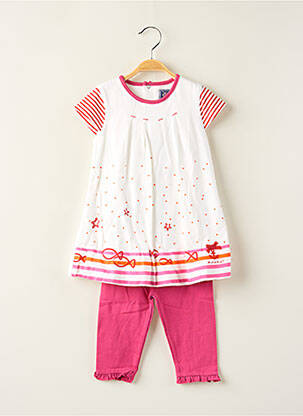 Set pantaloni talie elastică roz ELLE EST OU LA MER fată