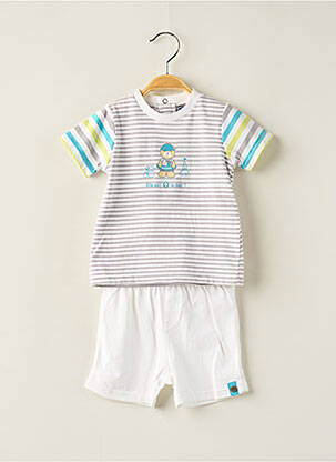 Set șort alb ELLE EST OU LA MER băiat