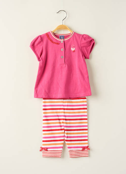 Set pantaloni roz ELLE EST OU LA MER fată