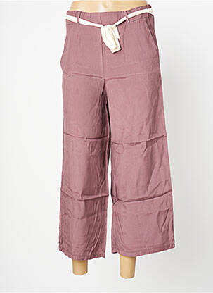 Pantalon trei sferturi talie elastică mărime normală violet BENOA femeie