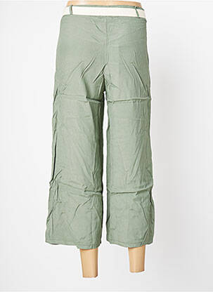 Pantalon trei sferturi talie elastică mărime normală verde BENOA femeie