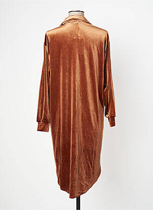 Rochie midi mâneci lungi mâneci lungi maro BENOA femeie
