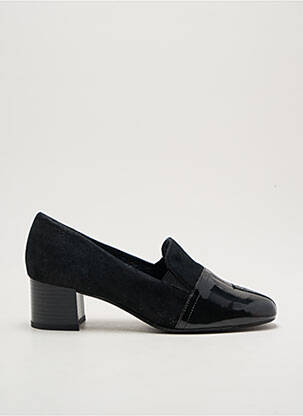 Mocasini pătrat toc de 4 la 6 cm negru ARTIKA SOFT femeie