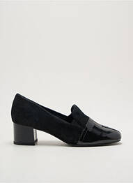 Mocasini nubuc toc de 4 la 6 cm negru ARTIKA SOFT femme