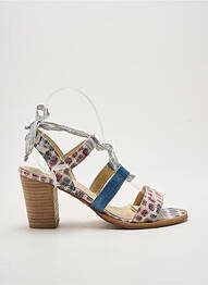 Sandale/pantofi decupați toc de 4 la 6 cm albastru HISTOIRES DE CHAUSSURES femme
