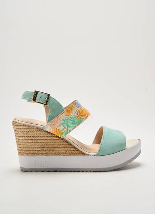 Sandale/Pantofi decupați verde MLV femeie