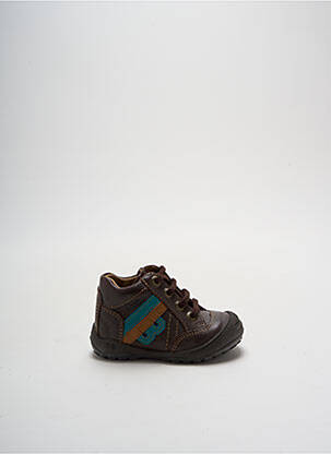 Adidași material neted vârf rotund maro MOD8 băiat