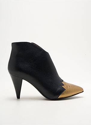Botine/ghete material neted toc de 4 la 6 cm negru BY K... femeie