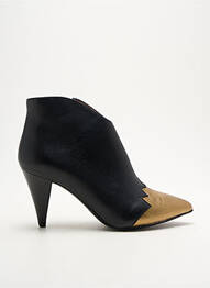 Botine/ghete material neted toc de 4 la 6 cm negru BY K... femme