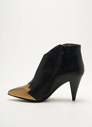 Botine/ghete material neted toc de 4 la 6 cm negru BY K... femeie