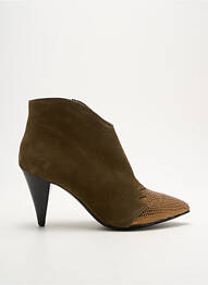Botine/ghete vârf ascuțit toc de 4 la 6 cm verde BY K... femme