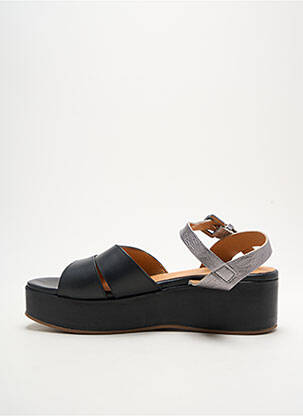 Sandale/pantofi decupați material neted toc de 4 la 6 cm negru MINKA DESIGN femeie