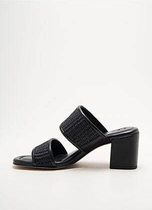 Mulete/saboți material neted toc de 4 la 6 cm negru HOGL femeie