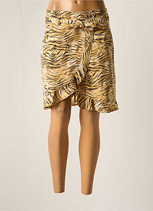 Fustă midi bej EVA KAYAN femeie