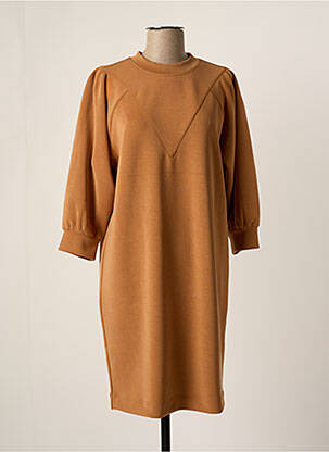 Rochie midi mâneci 3/4 mâneci 3/4 bej ESQUALO femeie