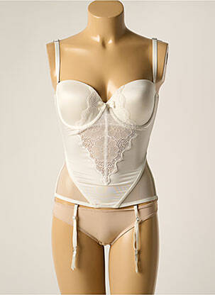 Corset/jartieră efect material satinat bej TRIUMPH femeie