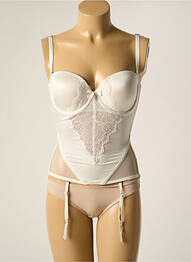 Corset/jartieră efect material satinat bej TRIUMPH femme