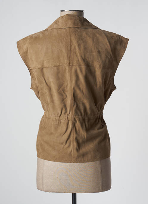 Geacă din piele bej OAKWOOD femeie