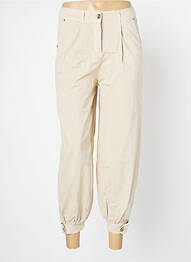 Pantalon 7/8 talie înaltă talie înaltă bej FRACOMINA femeie
