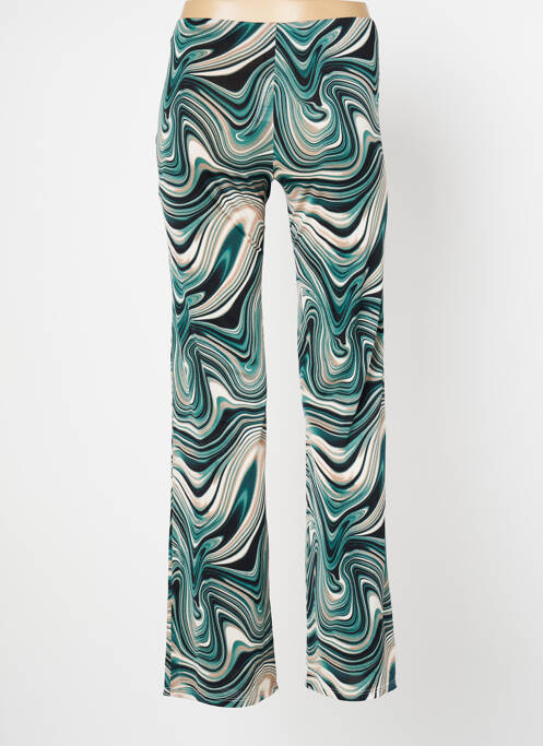 Pantalon evazat verde LAUREN VIDAL femeie
