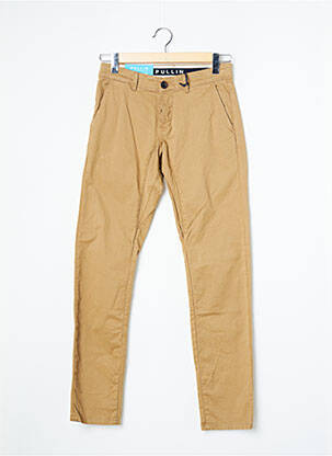 Pantalon chino țesătură poplin bej PULL IN bărbat
