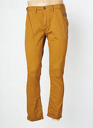 Pantalon slim închidere cu fermoar sub clapetă cu nasturi maro BENSON & CHERRY homme