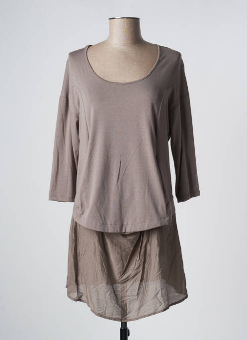 Tunică mâneci lungi maro DECA femeie