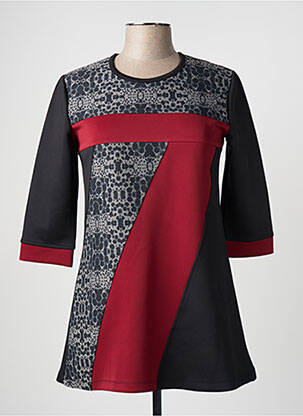 Tunică mâneci lungi roșu DOUBLE JEU femeie