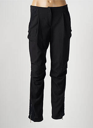 Pantalon slim elasticitate mărime normală negru DOUBLE JEU femeie